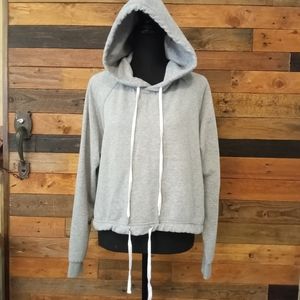 EUC Orange Kiss crop hoodie - XL